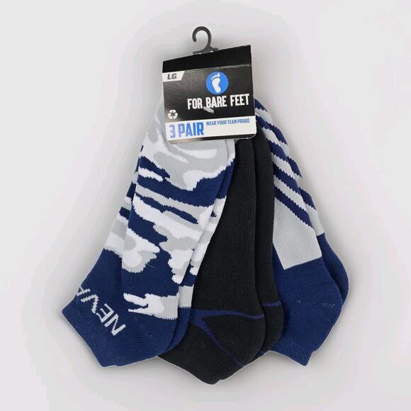 Men’s For Bare Feet‎ Brand Nevada Ankle Socks Size Large 3 Pairs - Picture 1 of 4